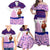 Costa Rica Christmas Family Matching Off Shoulder Maxi Dress and Hawaiian Shirt with Santa Claus Pink Orchid Tree National Emblem and Festive Pattern Design - Wonder Print Shop