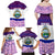 Costa Rica Christmas Family Matching Off Shoulder Maxi Dress and Hawaiian Shirt with Santa Claus Pink Orchid Tree National Emblem and Festive Pattern Design - Wonder Print Shop