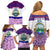Costa Rica Christmas Family Matching Off Shoulder Short Dress and Hawaiian Shirt with Santa Claus Pink Orchid Tree National Emblem and Festive Pattern Design - Wonder Print Shop