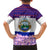 Costa Rica Christmas Kid Hawaiian Shirt with Santa Claus Pink Orchid Tree National Emblem and Festive Pattern Design - Wonder Print Shop