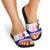 Costa Rica Christmas Slide Sandals with Santa Claus Pink Orchid Tree National Emblem and Festive Pattern Design - Wonder Print Shop
