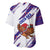 Costa Rica Christmas Baseball Jersey with Holiday Bird Gifts Red Blue Pattern and National Flag Design - Wonder Print Shop