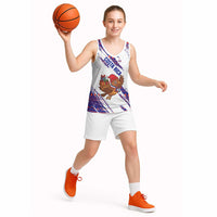 Costa Rica Christmas Basketball Jersey with Holiday Bird Gifts Red Blue Pattern and National Flag Design - Wonder Print Shop