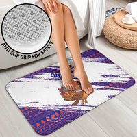 Costa Rica Christmas Bathroom Set with Holiday Bird Gifts Red Blue Pattern and National Flag Design - Wonder Print Shop