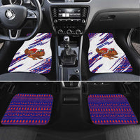 Costa Rica Christmas Car Mats with Holiday Bird Gifts Red Blue Pattern and National Flag Design - Wonder Print Shop