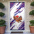Costa Rica Christmas Door Cover with Holiday Bird Gifts Red Blue Pattern and National Flag Design - Wonder Print Shop