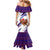 Costa Rica Christmas Family Matching Mermaid Dress and Hawaiian Shirt with Holiday Bird Gifts Red Blue Pattern and National Flag Design - Wonder Print Shop