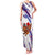 Costa Rica Christmas Family Matching Tank Maxi Dress and Hawaiian Shirt with Holiday Bird Gifts Red Blue Pattern and National Flag Design - Wonder Print Shop