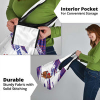 Costa Rica Christmas Grocery Bag with Holiday Bird Gifts Red Blue Pattern and National Flag Design - Wonder Print Shop