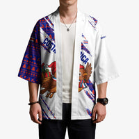 Costa Rica Christmas Kimono with Holiday Bird Gifts Red Blue Pattern and National Flag Design - Wonder Print Shop