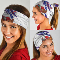 Costa Rica Christmas Neck Gaiter with Holiday Bird Gifts Red Blue Pattern and National Flag Design - Wonder Print Shop