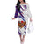 Costa Rica Christmas Off The Shoulder Long Sleeve Dress with Holiday Bird Gifts Red Blue Pattern and National Flag Design - Wonder Print Shop