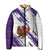 Costa Rica Christmas Padded Jacket with Holiday Bird Gifts Red Blue Pattern and National Flag Design - Wonder Print Shop
