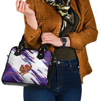 Costa Rica Christmas Shoulder Handbag with Holiday Bird Gifts Red Blue Pattern and National Flag Design - Wonder Print Shop