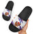 Costa Rica Christmas Slide Sandals with Holiday Bird Gifts Red Blue Pattern and National Flag Design - Wonder Print Shop