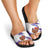 Costa Rica Christmas Slide Sandals with Holiday Bird Gifts Red Blue Pattern and National Flag Design - Wonder Print Shop