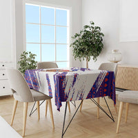 Costa Rica Christmas Tablecloth with Holiday Bird Gifts Red Blue Pattern and National Flag Design - Wonder Print Shop