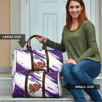 Costa Rica Christmas Travel Bag with Holiday Bird Gifts Red Blue Pattern and National Flag Design - Wonder Print Shop