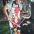 Peru Christmas Apron with Santa Claus Vicuña Andean Poncho and Red Festive Pattern Design - Wonder Print Shop