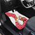 Peru Christmas Car Mats with Santa Claus Vicuña Andean Poncho and Red Festive Pattern Design - Wonder Print Shop