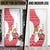 Peru Christmas Door Cover with Santa Claus Vicuña Andean Poncho and Red Festive Pattern Design - Wonder Print Shop