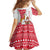 Peru Christmas Family Matching Puletasi and Hawaiian Shirt with Santa Claus Vicuña Andean Poncho and Red Festive Pattern Design - Wonder Print Shop