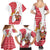 Peru Christmas Family Matching Summer Maxi Dress and Hawaiian Shirt with Santa Claus Vicuña Andean Poncho and Red Festive Pattern Design - Wonder Print Shop