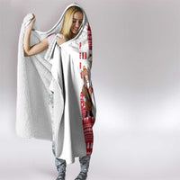 Peru Christmas Hooded Blanket with Santa Claus Vicuña Andean Poncho and Red Festive Pattern Design - Wonder Print Shop