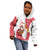 Peru Christmas Kid Hoodie with Santa Claus Vicuña Andean Poncho and Red Festive Pattern Design - Wonder Print Shop