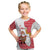 Peru Christmas Kid T Shirt with Santa Claus Vicuña Andean Poncho and Red Festive Pattern Design - Wonder Print Shop