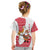 Peru Christmas Kid T Shirt with Santa Claus Vicuña Andean Poncho and Red Festive Pattern Design - Wonder Print Shop