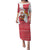 Peru Christmas Puletasi with Santa Claus Vicuña Andean Poncho and Red Festive Pattern Design - Wonder Print Shop