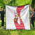 Peru Christmas Quilt with Santa Claus Vicuña Andean Poncho and Red Festive Pattern Design - Wonder Print Shop