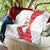 Peru Christmas Quilt with Santa Claus Vicuña Andean Poncho and Red Festive Pattern Design - Wonder Print Shop