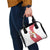 Peru Christmas Shoulder Handbag with Santa Claus Vicuña Andean Poncho and Red Festive Pattern Design - Wonder Print Shop