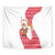 Peru Christmas Tapestry with Santa Claus Vicuña Andean Poncho and Red Festive Pattern Design - Wonder Print Shop