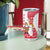 Peru Christmas Tumbler Cup with Santa Claus Vicuña Andean Poncho and Red Festive Pattern Design - Wonder Print Shop