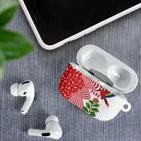 Peru Christmas AirPods Case with Santa Macaw Cantuta Flower Red Swirl Pattern and Festive Design - Wonder Print Shop