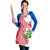 Peru Christmas Apron with Santa Macaw Cantuta Flower Red Swirl Pattern and Festive Design - Wonder Print Shop