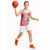 Peru Christmas Basketball Jersey with Santa Macaw Cantuta Flower Red Swirl Pattern and Festive Design - Wonder Print Shop