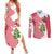 Peru Christmas Couples Matching Summer Maxi Dress and Long Sleeve Button Shirt with Santa Macaw Cantuta Flower Red Swirl Pattern and Festive Design - Wonder Print Shop