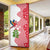 Peru Christmas Door Cover with Santa Macaw Cantuta Flower Red Swirl Pattern and Festive Design - Wonder Print Shop