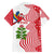 Peru Christmas Family Matching Off Shoulder Maxi Dress and Hawaiian Shirt with Santa Macaw Cantuta Flower Red Swirl Pattern and Festive Design - Wonder Print Shop