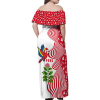 Peru Christmas Family Matching Off Shoulder Maxi Dress and Hawaiian Shirt with Santa Macaw Cantuta Flower Red Swirl Pattern and Festive Design - Wonder Print Shop