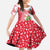 Peru Christmas Family Matching Short Sleeve Bodycon Dress and Hawaiian Shirt with Santa Macaw Cantuta Flower Red Swirl Pattern and Festive Design - Wonder Print Shop