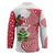 Peru Christmas Hockey Jersey with Santa Macaw Cantuta Flower Red Swirl Pattern and Festive Design - Wonder Print Shop
