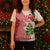 Peru Christmas Knitted V-Neck Vest with Santa Macaw Cantuta Flower Red Swirl Pattern and Festive Design - Wonder Print Shop