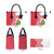 Peru Christmas Leather Bag with Santa Macaw Cantuta Flower Red Swirl Pattern and Festive Design - Wonder Print Shop