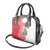 Peru Christmas Shoulder Handbag with Santa Macaw Cantuta Flower Red Swirl Pattern and Festive Design - Wonder Print Shop