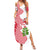 Peru Christmas Summer Maxi Dress with Santa Macaw Cantuta Flower Red Swirl Pattern and Festive Design - Wonder Print Shop